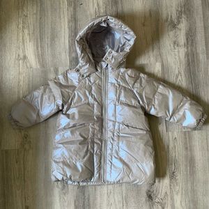 Unisex reflective long puffer